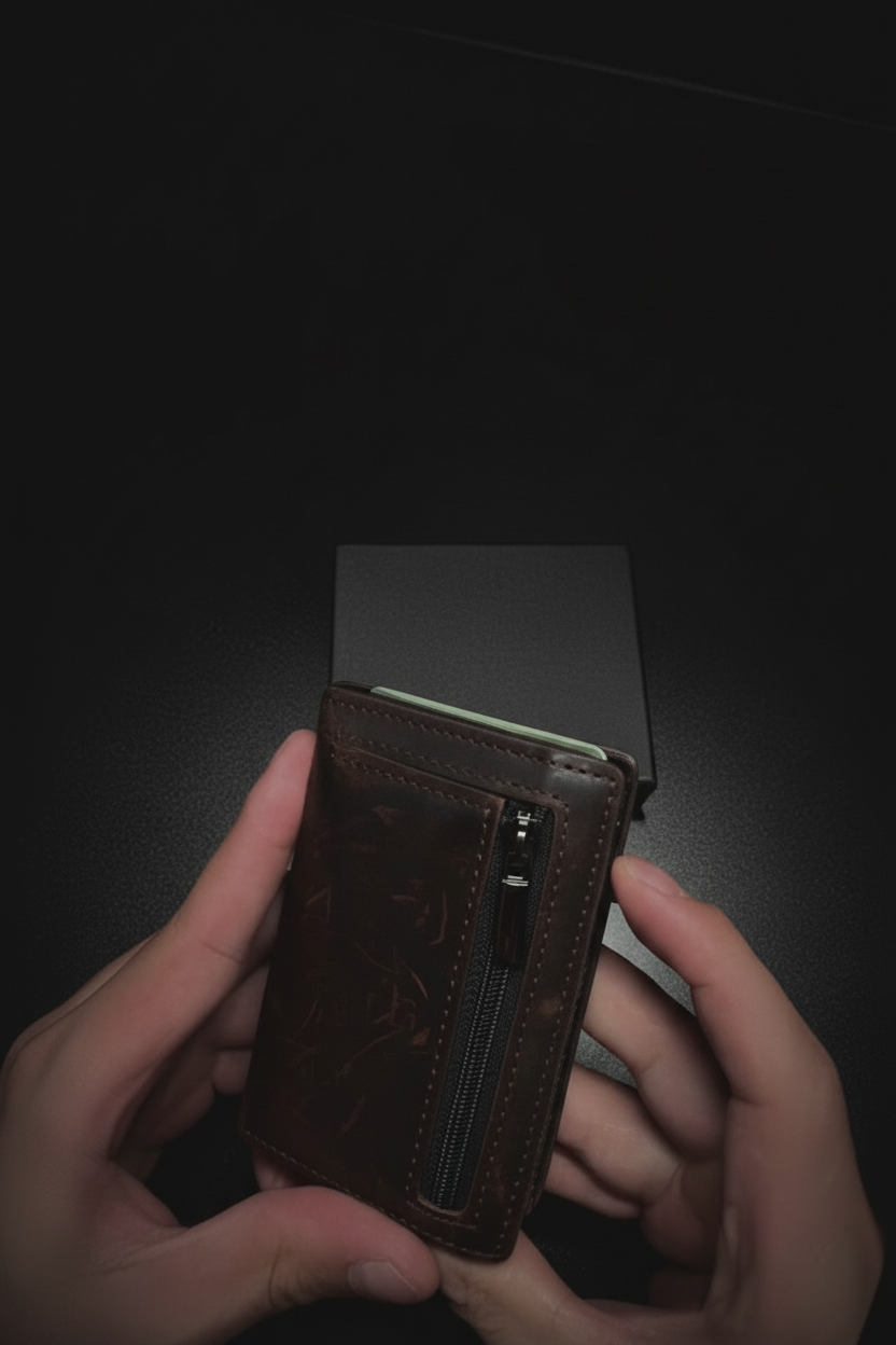 Brązowy portfel - proporcje 2:3