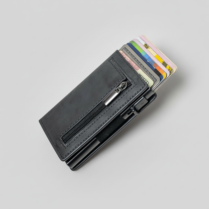 Portfel bez napisu Forge - czarna skóra