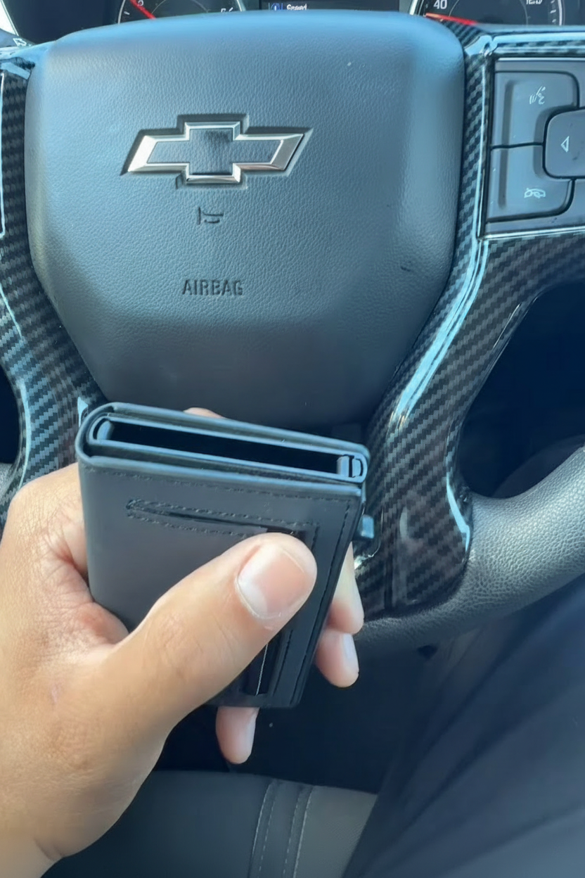 Portfel w samochodzie - pełne wymiary